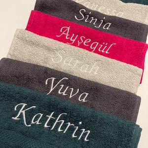 Handtuch mit Name bestickt personalisiertes Handtuch