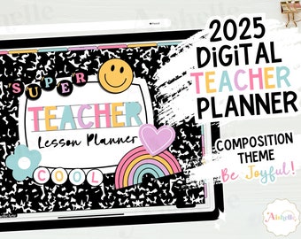 2025 Digital Teacher Planner | Teacher Goodnotes | with Cute Composition Book Theme | Classroom Organization | PERSONAL USE