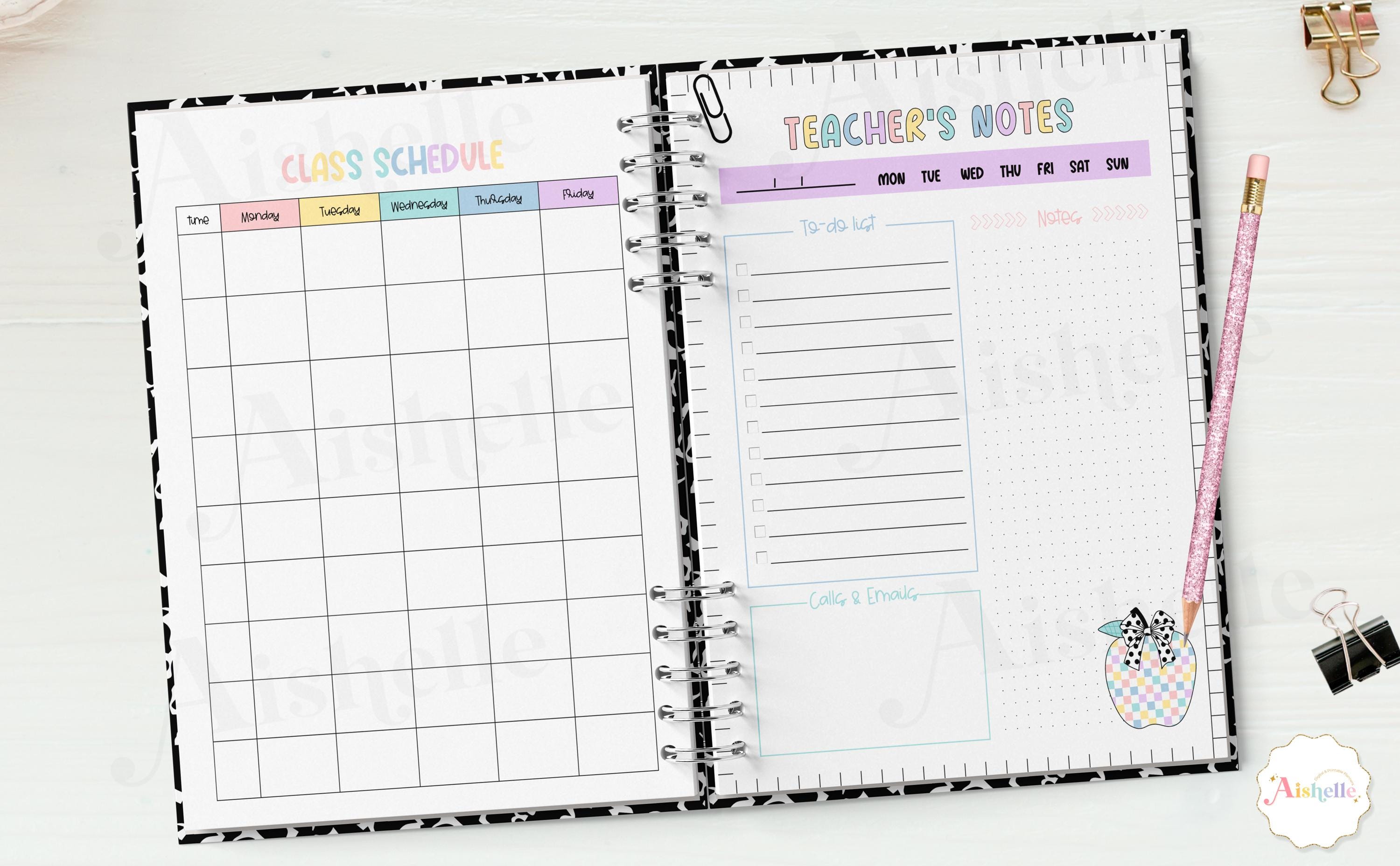 2026-2027 Printable Teacher Planner | Teacher Binder | Pastel Smiley ...