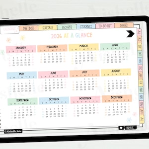 Digital Teacher Planner 2026-2027 | Pastel Flowers Theme | Personal Use | PDF image 5