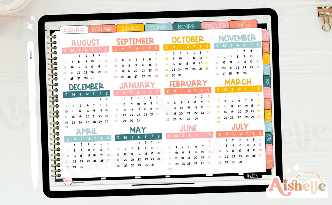 Digital Teacher Planner 20232024, Goodnotes Teacher Planner, Notability Safari Stay Wild Theme