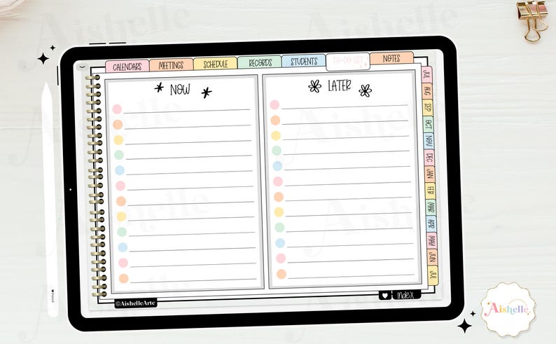 Digital Teacher Planner 2026-2027 | Pastel Flowers Theme | Personal Use | PDF image 9