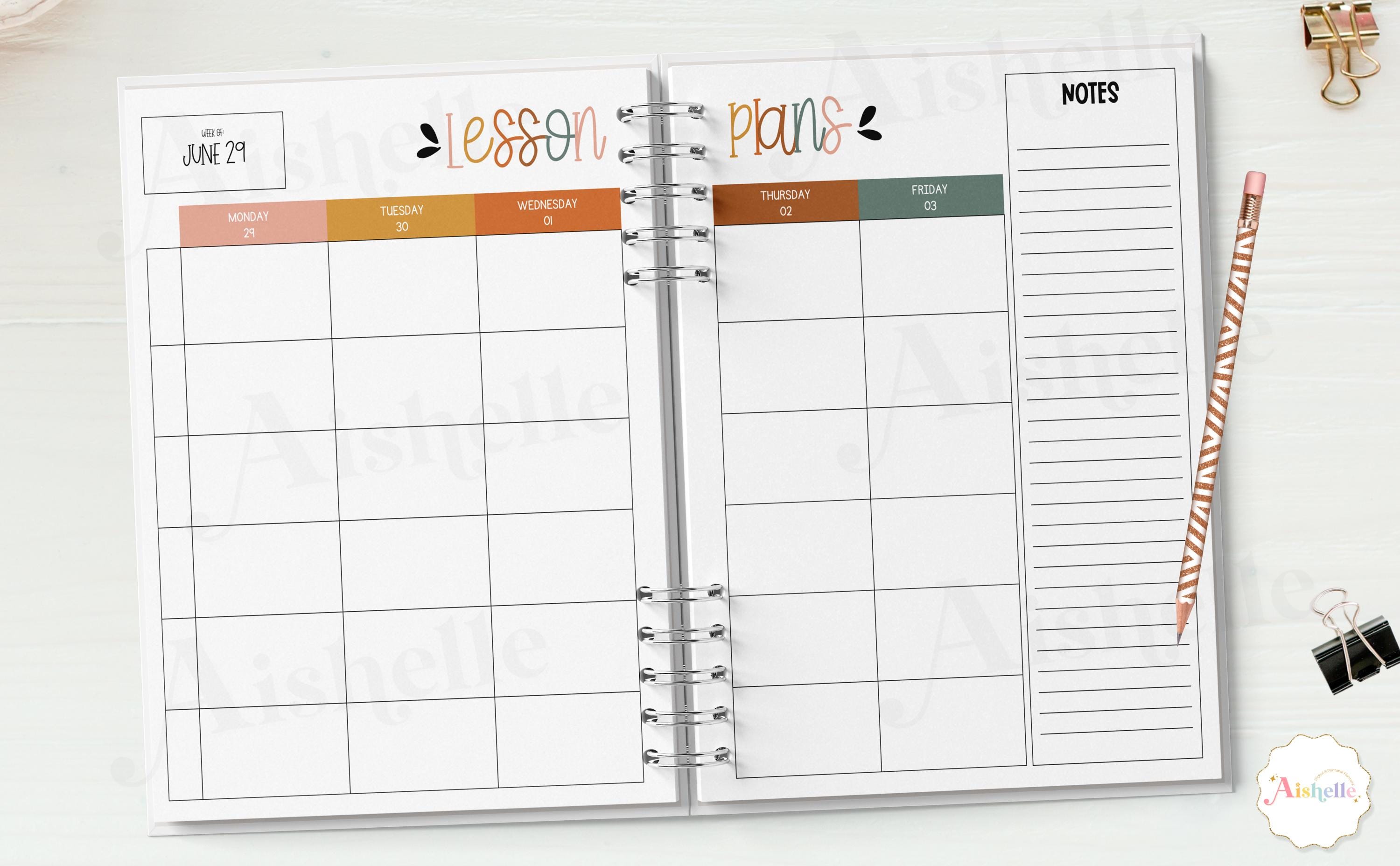 2026-2027 Printable Teacher Planner | Teacher Binder | Boho Rainbow ...