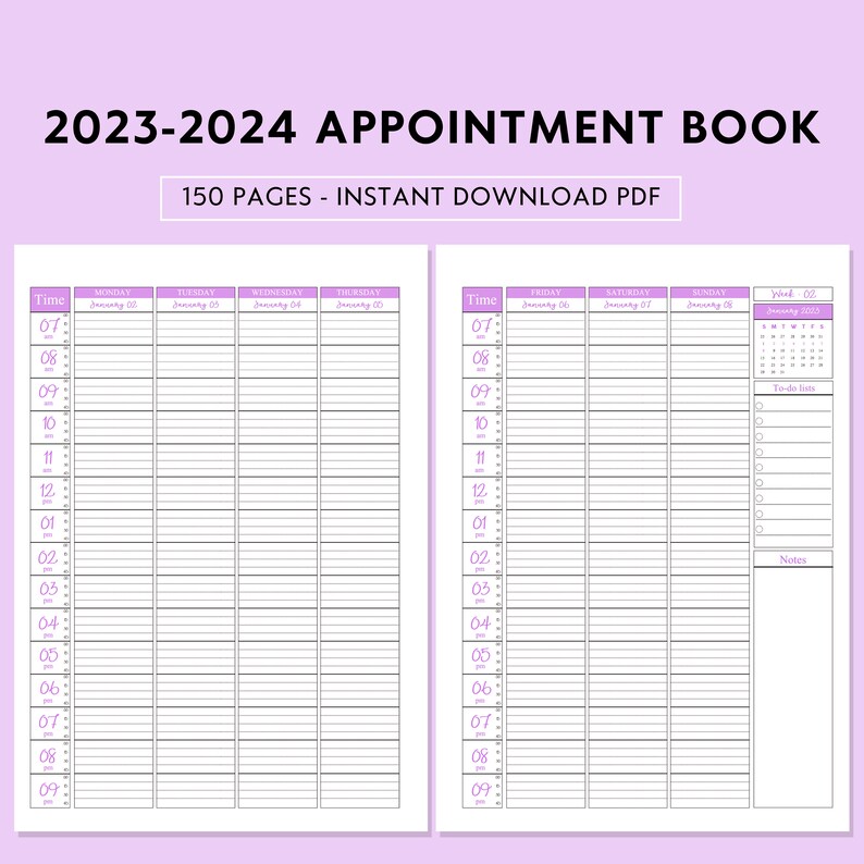 PERSONALIZED 20232024 Appointment Planner Printable Etsy