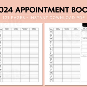 2024 Appointment Book 15 Minute Increments: Weekly and Daily Agenda with  Tabs & Hourly Schedule for Spas, Salon, Business or Personal | Colorful