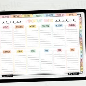 Digital Teacher Planner 2026-2027 | Pastel Flowers Theme | Personal Use | PDF image 6