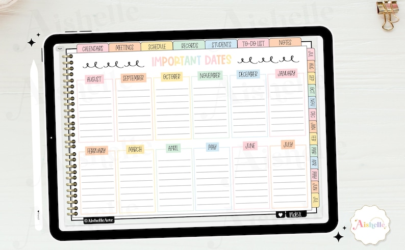 Digital Teacher Planner 2026-2027 | Pastel Flowers Theme | Personal Use | PDF image 6