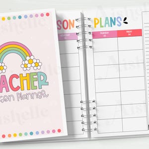 Printable Teacher Planner 2024-2025: Rainbow Theme (Personal Use)