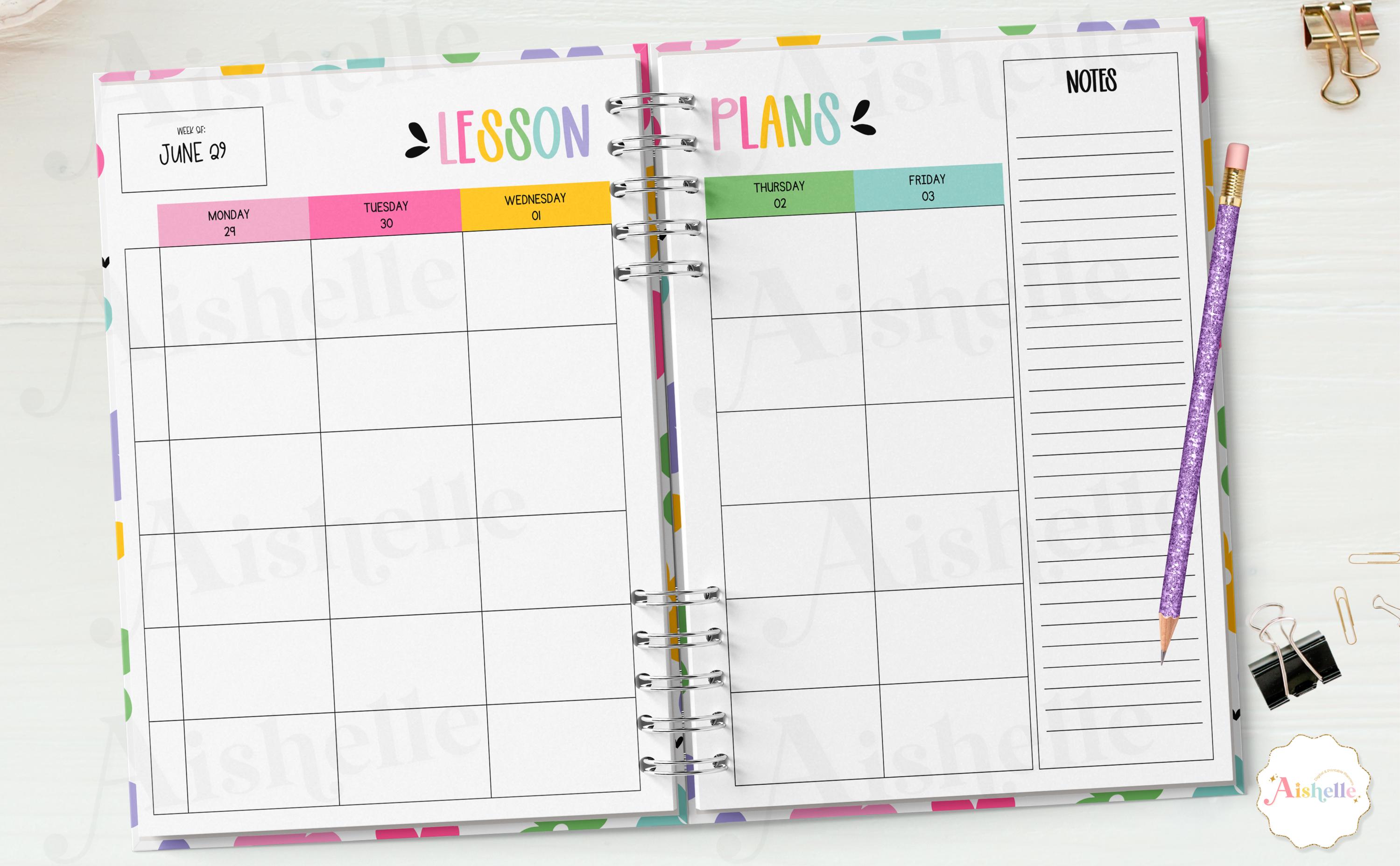 2026-2027 Printable Teacher Planner | Teacher Binder | Pastel Floral ...