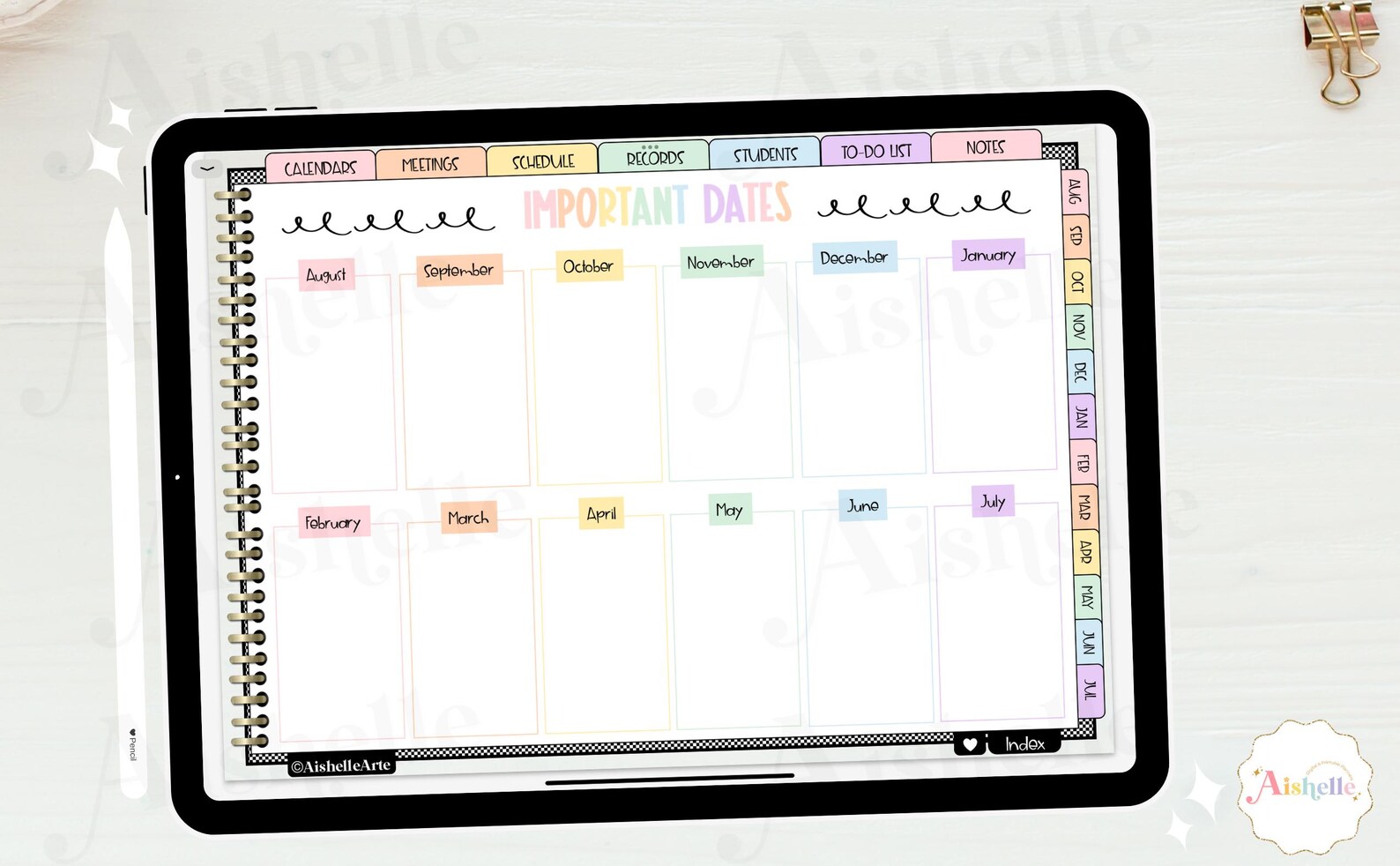 Digital Teacher Planner 2025-2026 | Teacher Goodnotes | With Checkered ...