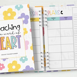2026-2027 Printable Teacher Planner | Teacher Binder | Pastel Floral ...
