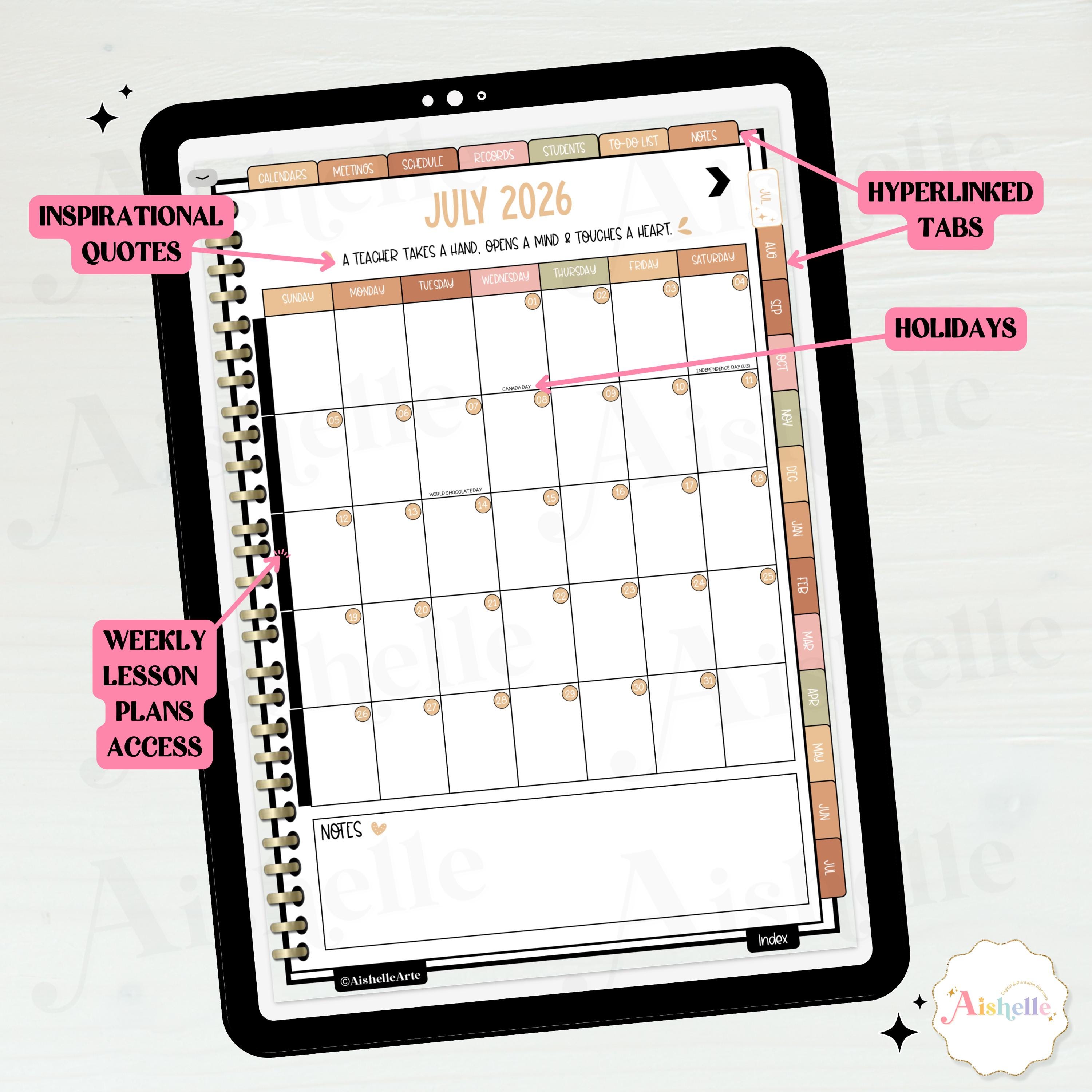 2026-2027 Digital Teacher Planner | Goodnotes Teacher | Boho Daisy ...