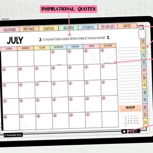 Digital Teacher Planner 2026-2027 | Pastel Flowers Theme | Personal Use | PDF image 3