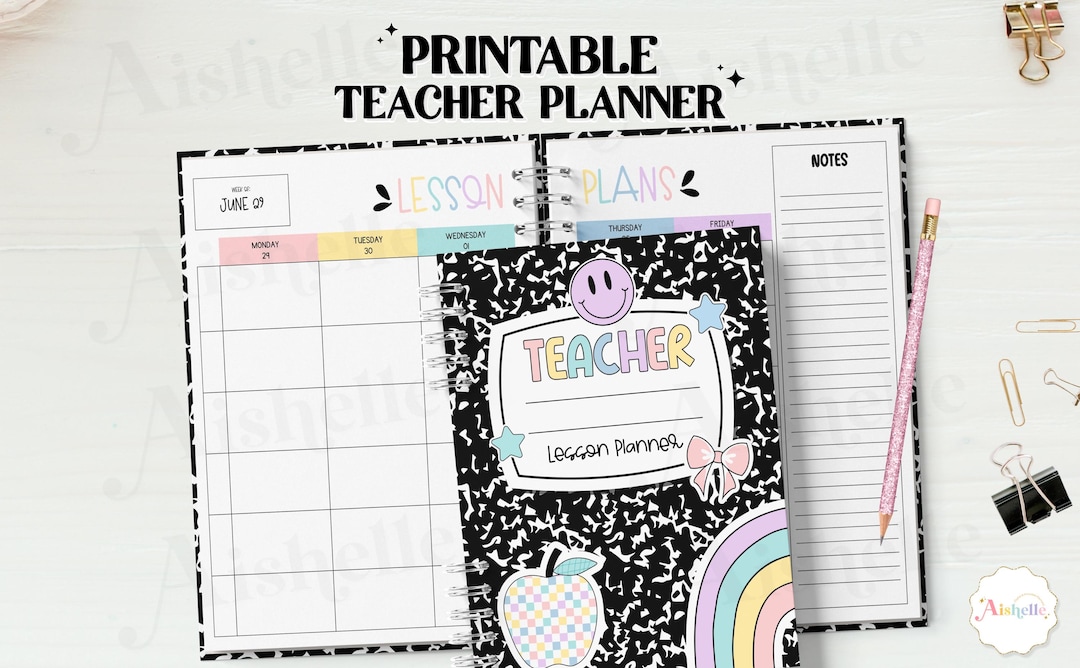 2026-2027 Printable Teacher Planner | Teacher Binder | Pastel Smiley ...