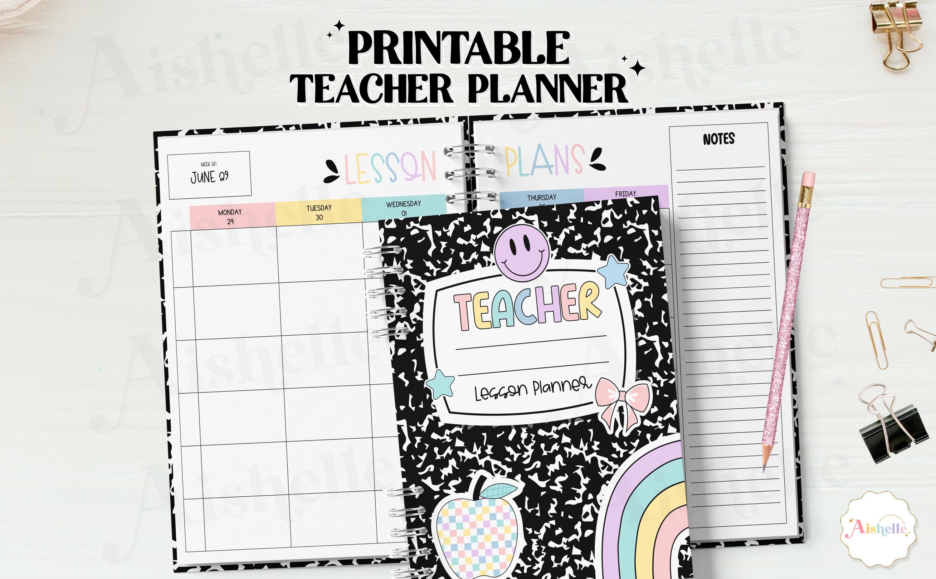 2026-2027 Printable Teacher Planner | Teacher Binder | Pastel Smiley ...