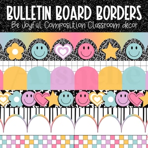 Cute Bulletin Board Borders | Composition Book Classroom Decor | PERSONAL USE