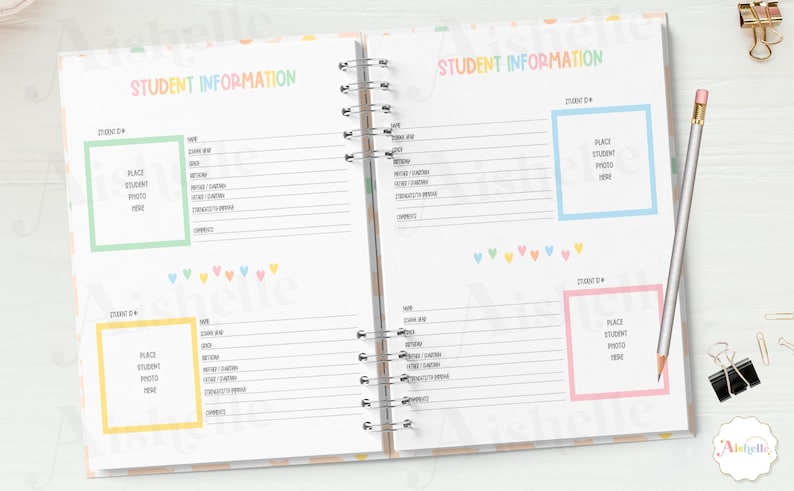 2026-2027 Printable Teacher Planner | Teacher Binder | Pastel Flowers Theme | Personal Use | PDF image 8