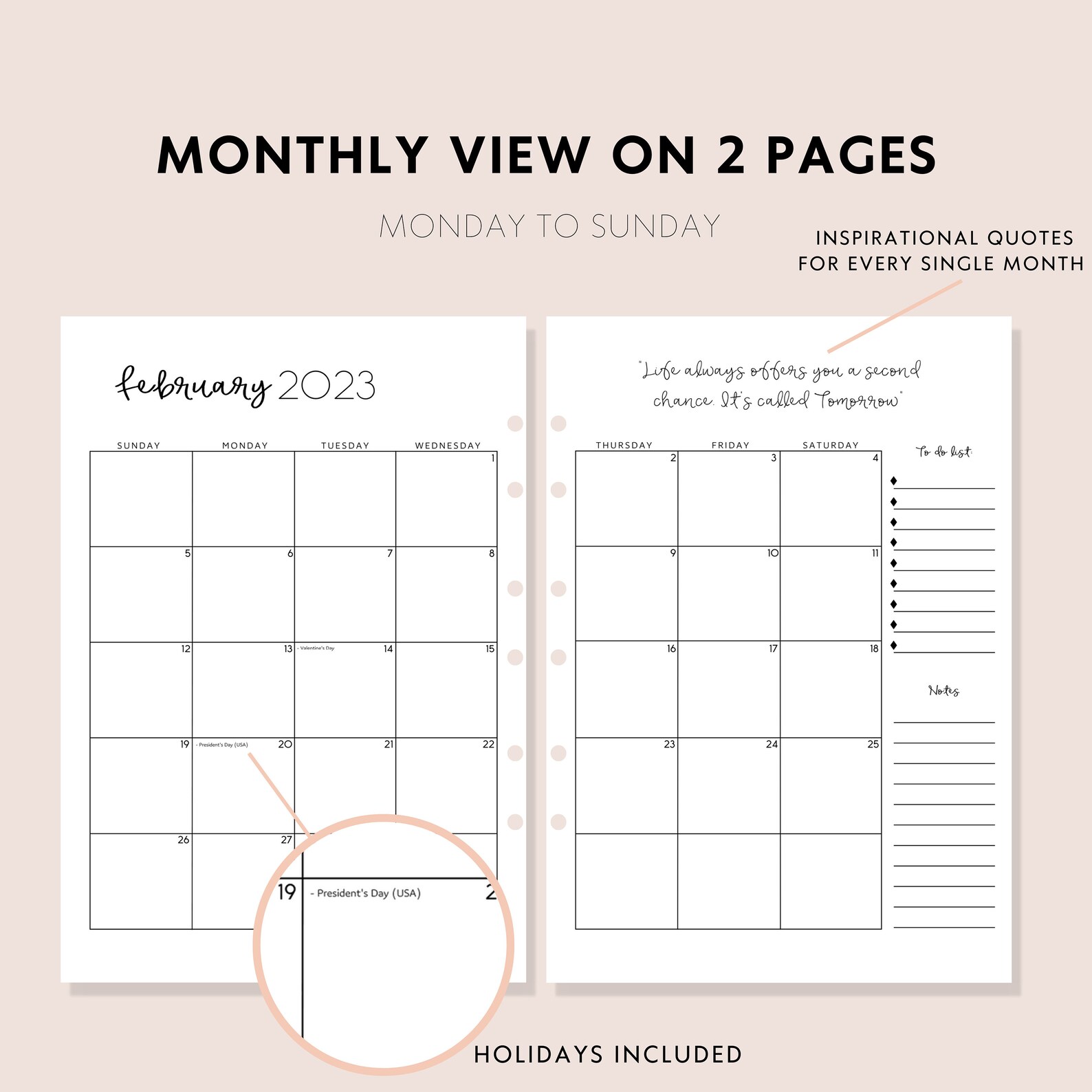 monthly-weekly-planner-a4-2023-2023-printable-planner-2023-etsy