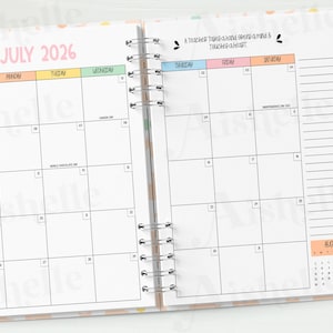 2026-2027 Printable Teacher Planner | Teacher Binder | Pastel Flowers Theme | Personal Use | PDF image 4