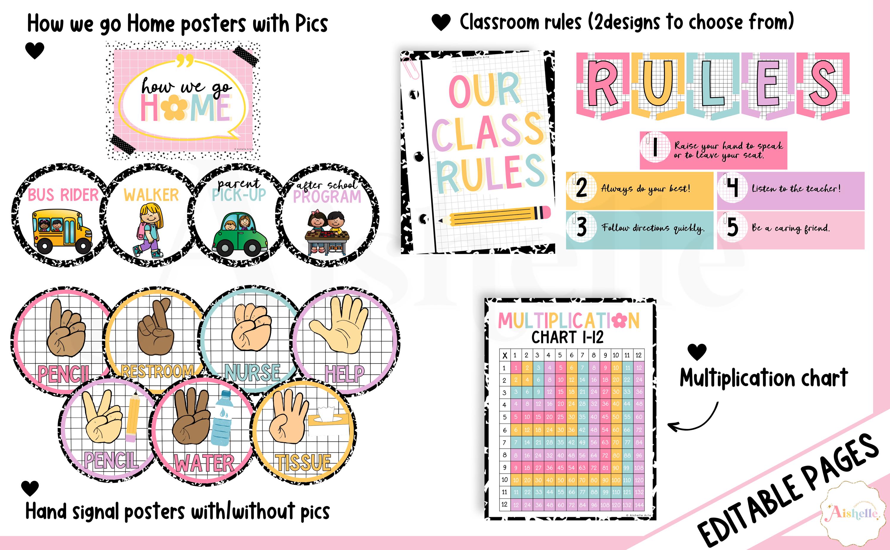 EDITABLE Composition Book Classroom Decor Bundle - PERSONAL USE - Etsy ...