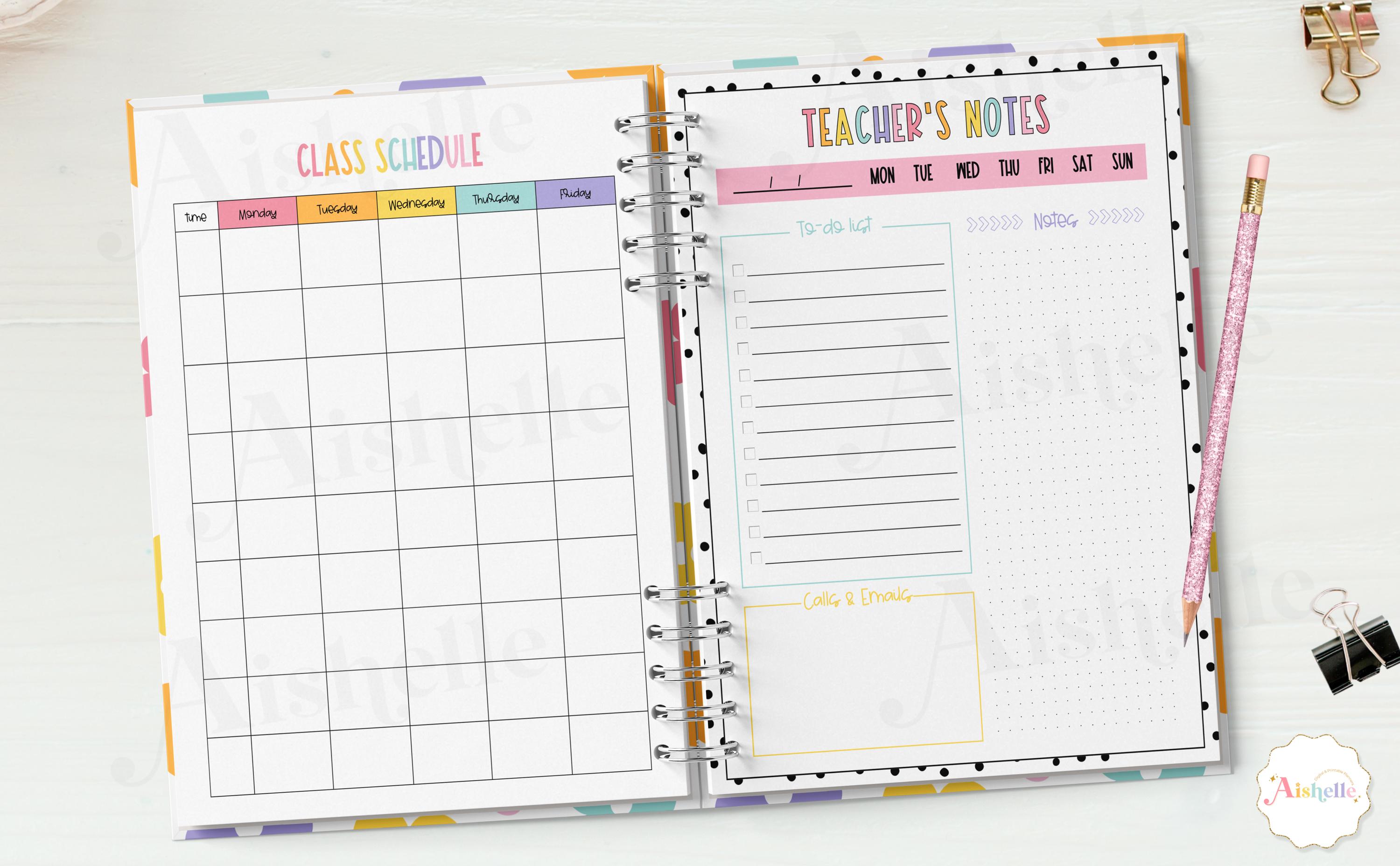 2026-2027 Printable Teacher Planner | Teacher Binder | Pastel Floral ...
