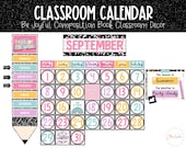 Classroom Calendar Set | Composition Notebook Classroom Decor | PERSONAL USE
