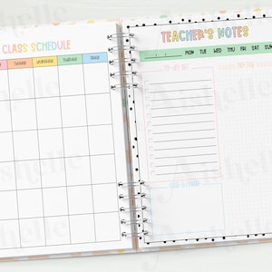 2026-2027 Printable Teacher Planner | Teacher Binder | Pastel Flowers Theme | Personal Use | PDF image 9