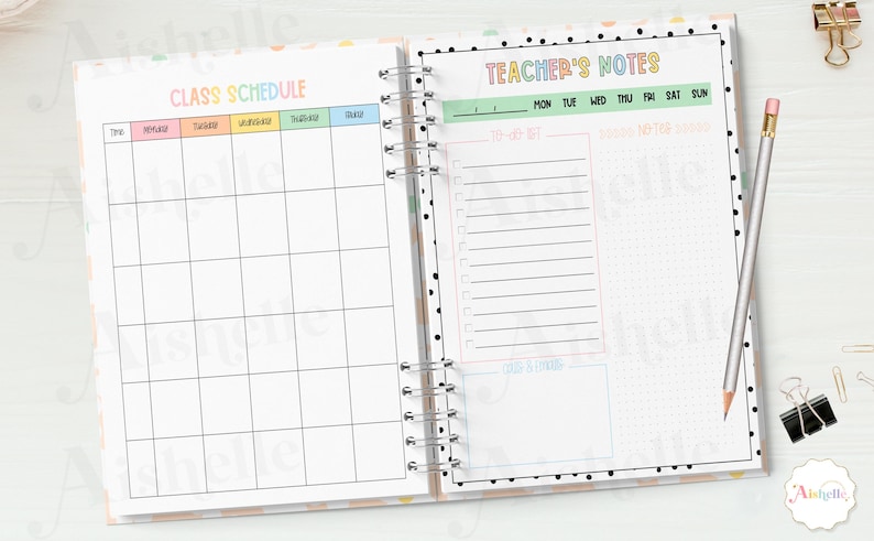 2026-2027 Printable Teacher Planner | Teacher Binder | Pastel Flowers Theme | Personal Use | PDF image 9