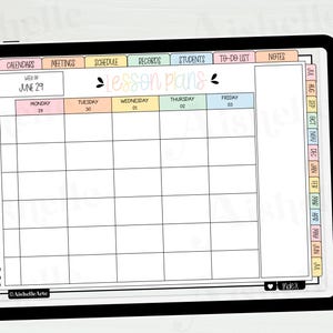 Digital Teacher Planner 2026-2027 | Pastel Flowers Theme | Personal Use | PDF image 4