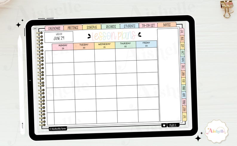 Digital Teacher Planner 2026-2027 | Pastel Flowers Theme | Personal Use | PDF image 4