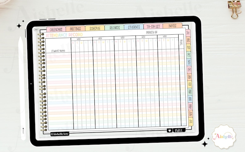 Digital Teacher Planner 2026-2027 | Pastel Flowers Theme | Personal Use | PDF image 7