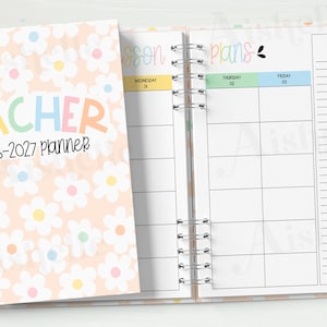 2026-2027 Printable Teacher Planner | Teacher Binder | Pastel Flowers Theme | Personal Use | PDF image 10