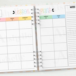 2026-2027 Printable Teacher Planner | Teacher Binder | Pastel Flowers Theme | Personal Use | PDF image 3
