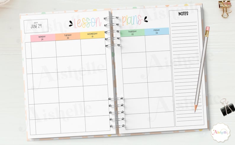 2026-2027 Printable Teacher Planner | Teacher Binder | Pastel Flowers Theme | Personal Use | PDF image 3