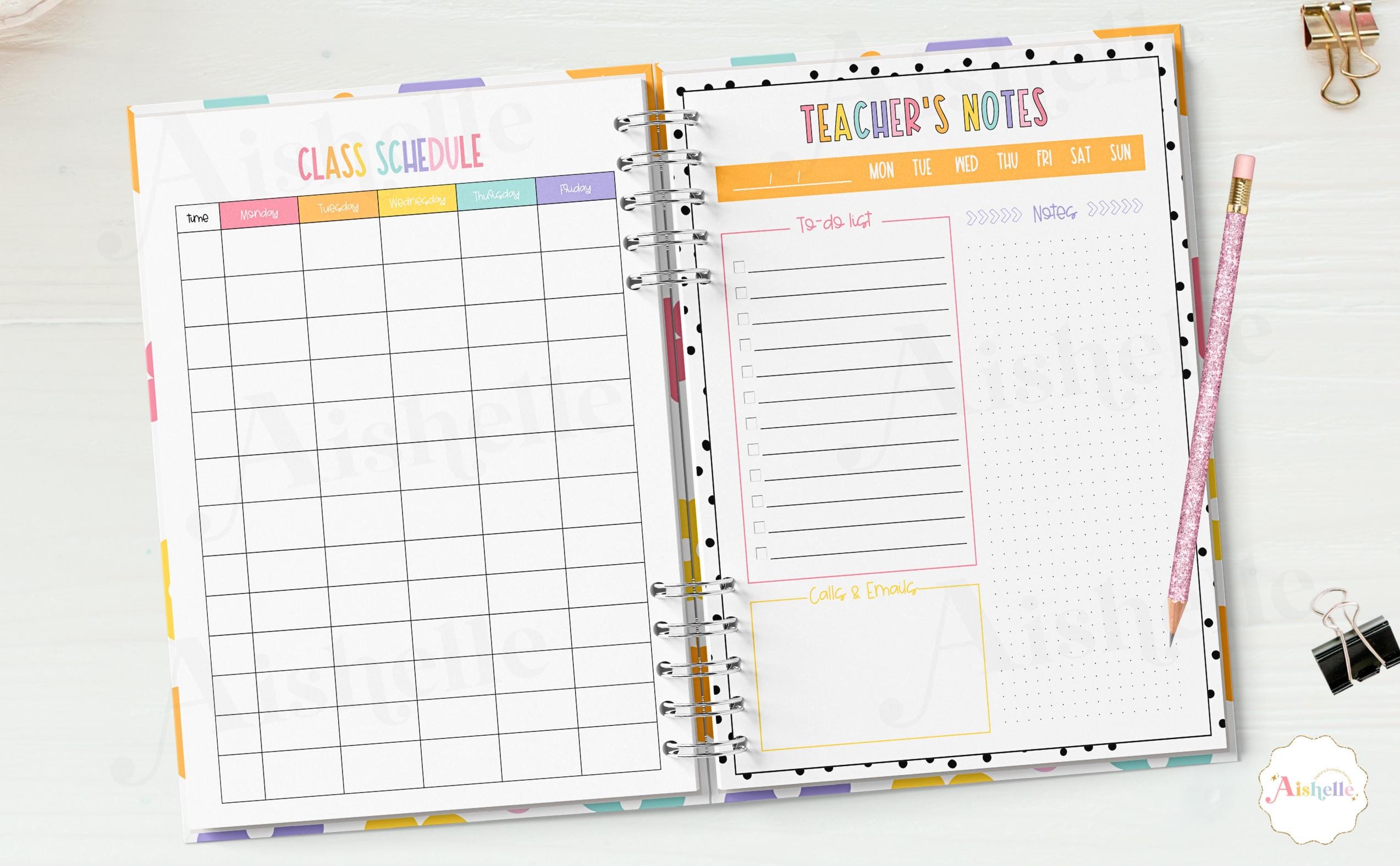 2025-2026 Printable Teacher Planner | Teacher Binder | Bright Floral ...