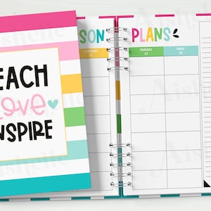 2025-2026 Teacher Planner Printable | Teacher Binder | Colorful Theme | Instant Download PDF | PERSONAL USE