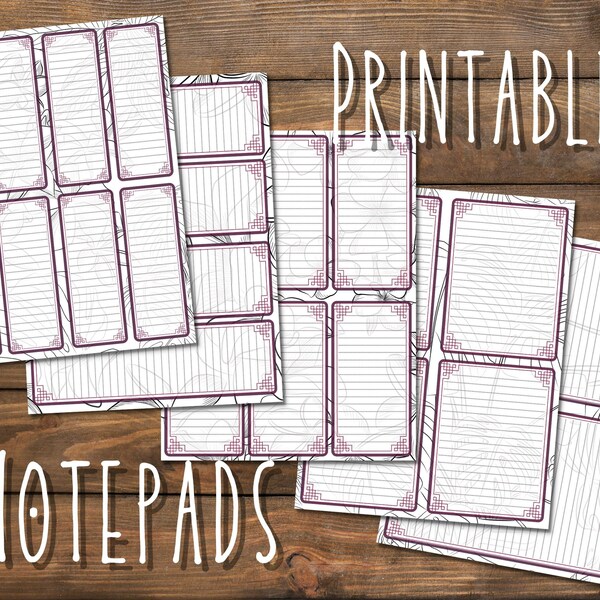 Printable Notepad - Etsy