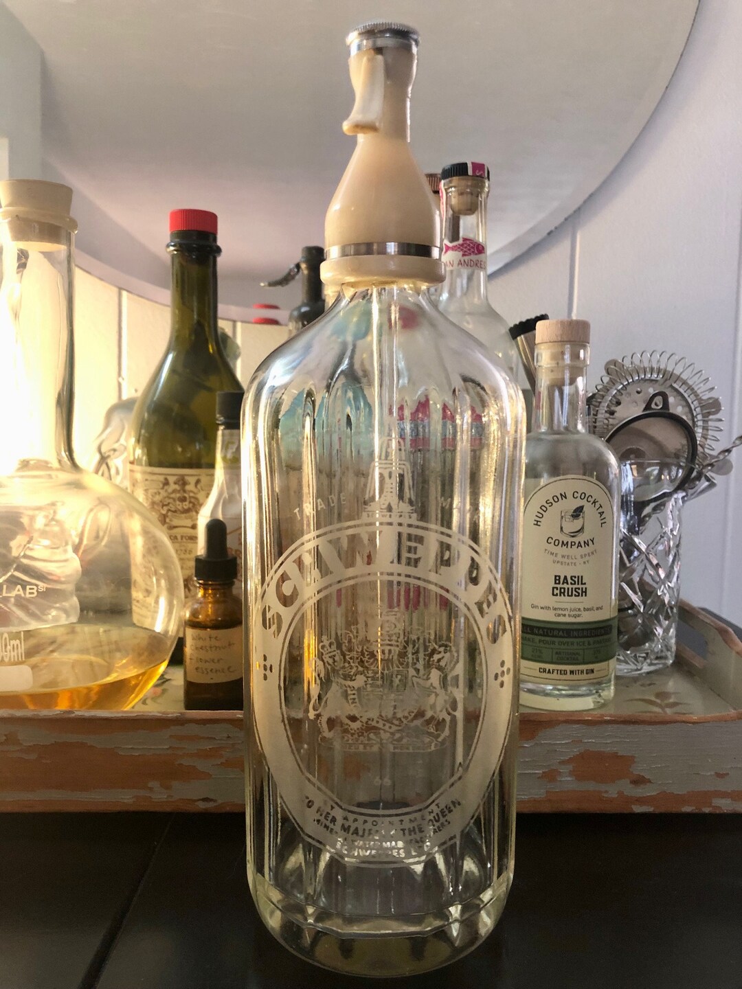 Schweppes Glass Seltzer Dispenser Etsy