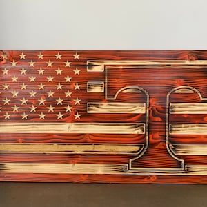 University of Tennessee Wooden Flag-Wood Carved Flag-Wood Flag-UT Flag-UT Vols-Vols Flag