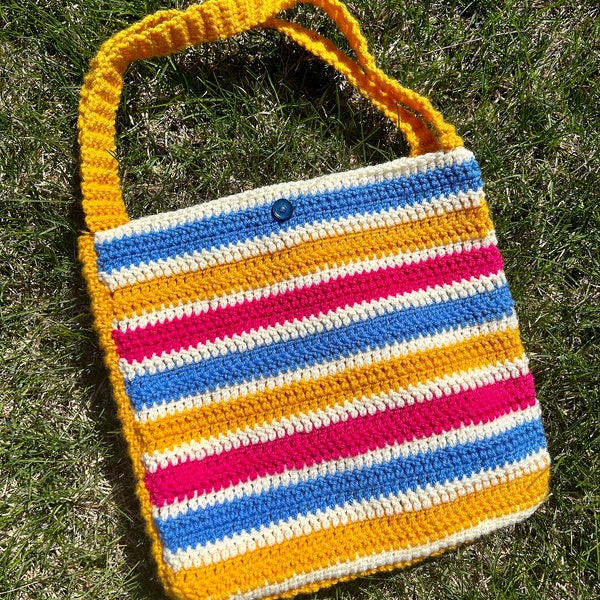 Sac fourre-tout rayé (32 x 32,5 x 3 cm)