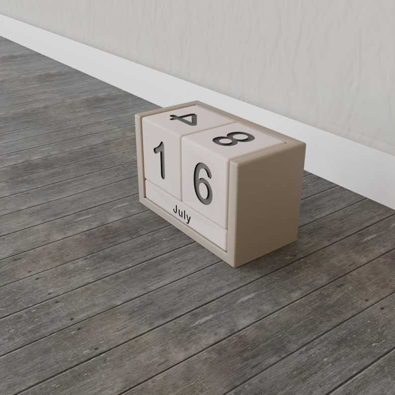 Date Blocks 3D STL Files - 6 Files for 3D Printer - Etsy
