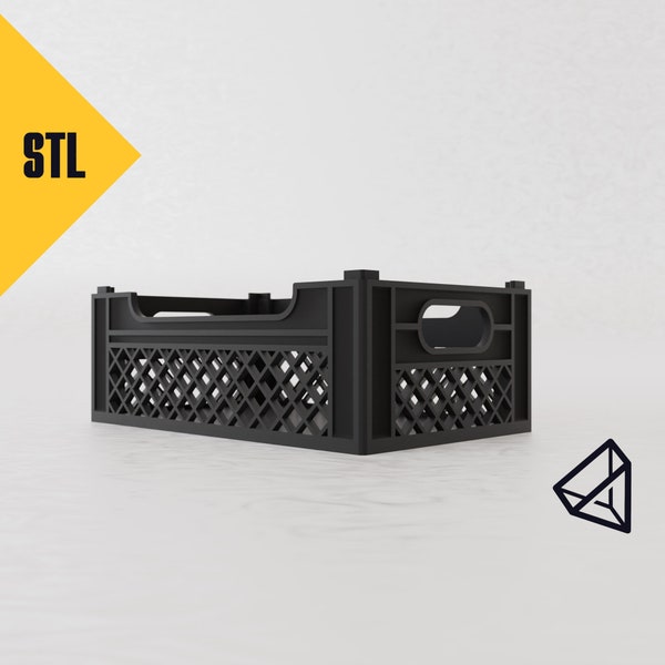 Mini Crate STL file - Stackable - 3D Print Storage crate