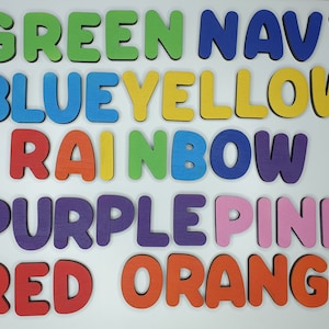 Letras de madera 4cm Artesanía Grandes letreros de pared Inicio Cualquier número de letra Chunky Comic Style Niños Paintable Contrachapado no MDF