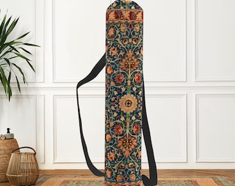 William Morris Yoga Mat Bag, Retro Flower Yoga Bag, Pilates Yoga Mat Storage Bag, Outdoor Yoga Bag, Gift For Girlfriend, Gift For Mom