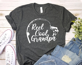 Reel Cooles Opa-T-Shirt, Opa-Angelshirt, Opa-Vatertagsgeschenk, Fischer-T-Shirt, Angel-Top, Angeln-Geburtstags-Shirts, Mama-Geschenk