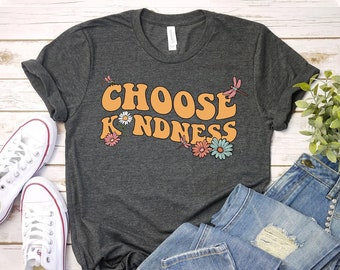 Choose Kindness T-shirt, Kindness Shirt, Teacher Kindness Gift, Positive Tee, Smiley Face Top, Inspirational Shirt, Spiritual Tee, Mom Shirt