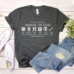 Put On The Full Armor Of God T-shirt, Religious Tee, Christian Shirt, God Gift, Jesus Top, Ephesians Shirts, Women&#39;s Gift, Mama Tee, Mom Tee