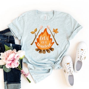 Let’s Get Toasted T-shirt, Mountain Shirt, Camping Gift, Nature Lover Top, Vacation Tee, Happy Camper Shirts, Hiker Tee, Camp Lover Gift