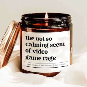 The Not So Calming Scent Of Video Game Rage Candle, Video Game Lover Gift, Funny Gaming Gift, Gamer Girl Gift, Game Nerd Candle, BFF Gift