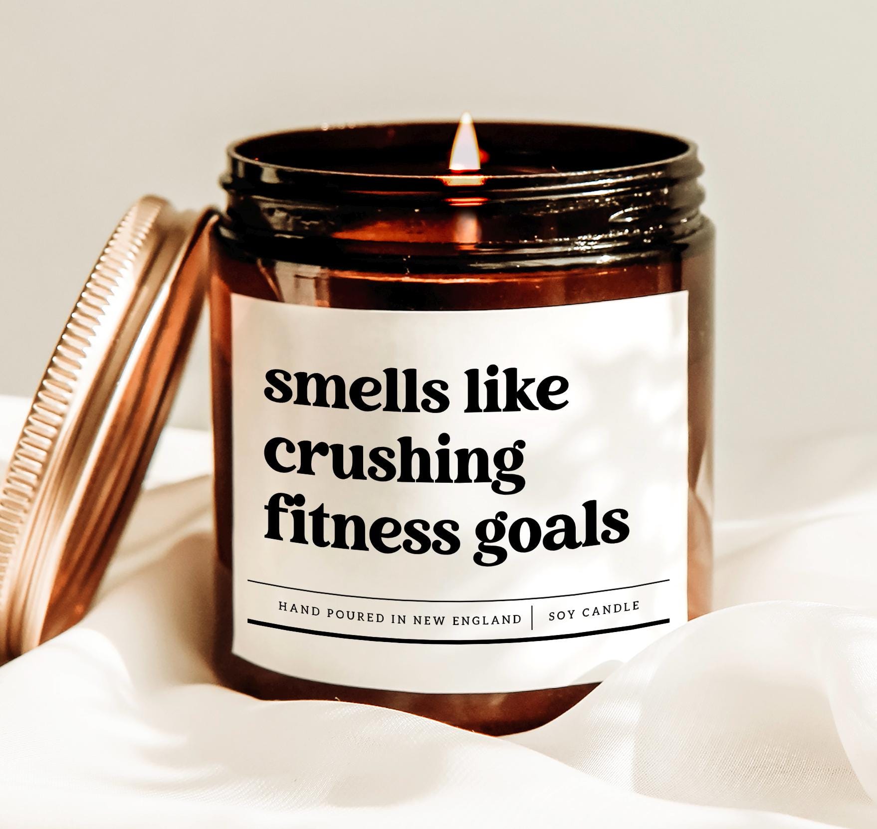 Smells Like Crushing Fitness Goals Candle, Gym Bro Gift, Funny Gym Decor, Fitspiration Gift, Motivation Candle, Fitness Enthusiast Gift